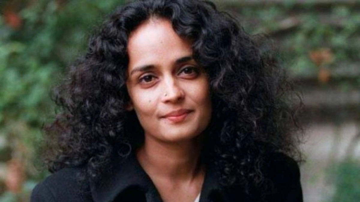 Portrait of Arundhati Roy, Indian author and activist, known for 'The God of Small Things' and her socio-political essays.